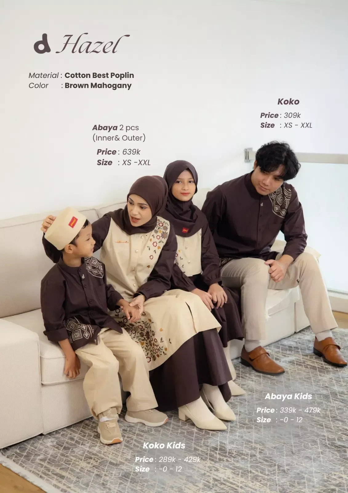 D'HAZEL - Grosir & Ecer Sarimbit dari Dannis Surabaya Bisa Dipesan ke alamat Parepare
